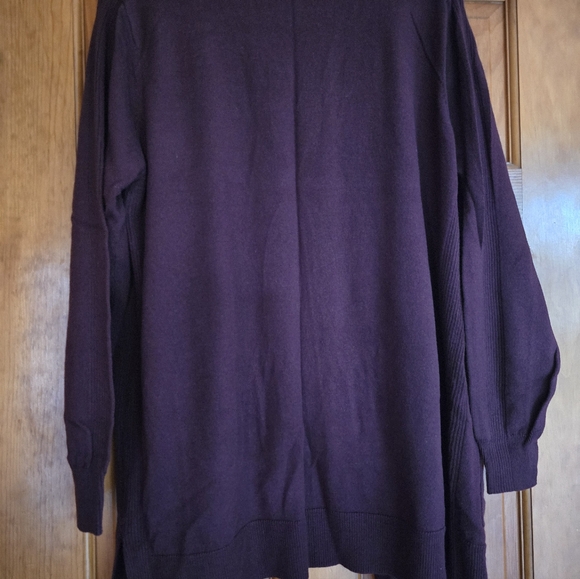 Womens XXL Matty M Open Front Cardigan EUC Burgundy - Picture 5 of 6